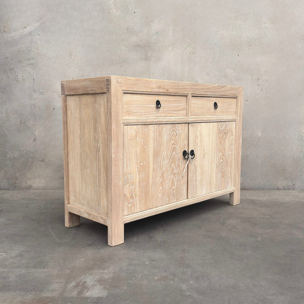 2 Drawer 2 Door Cabinet | Ceruse