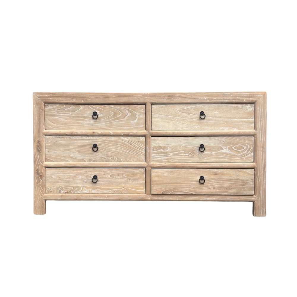 6 Drawer timber Cabinet | Ceruse