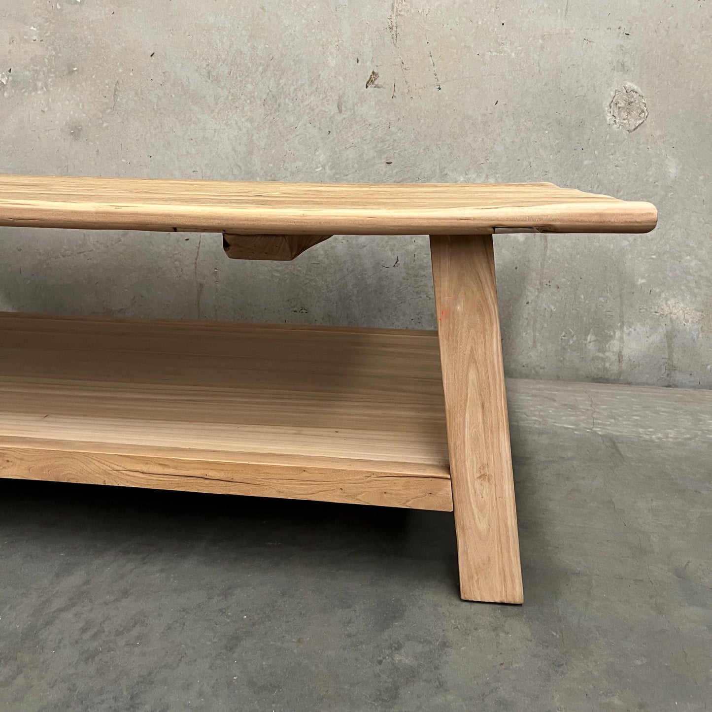 Elm Coffee Table with Shelf 1.6m | Reclaimed