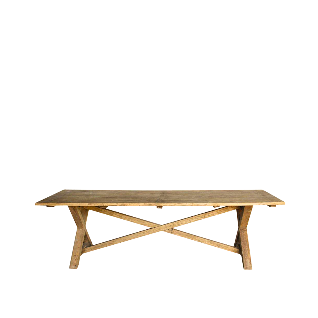 Mid Cross Village Table 2.8m_Asian Tide_Wholesale Furniture Supplier