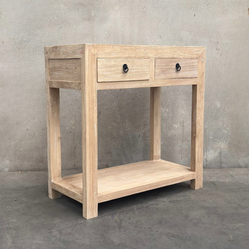 2 Drawer Console Square | Ceruse