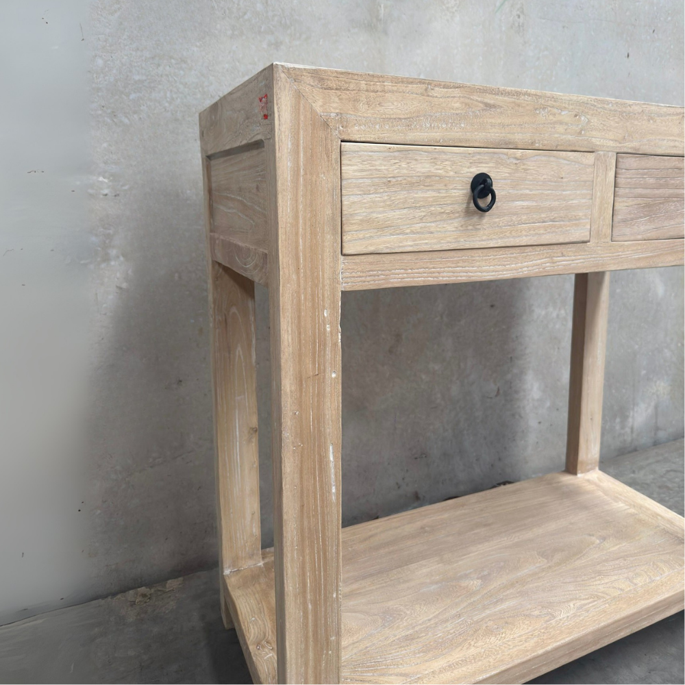 2 Drawer Console Square | Ceruse