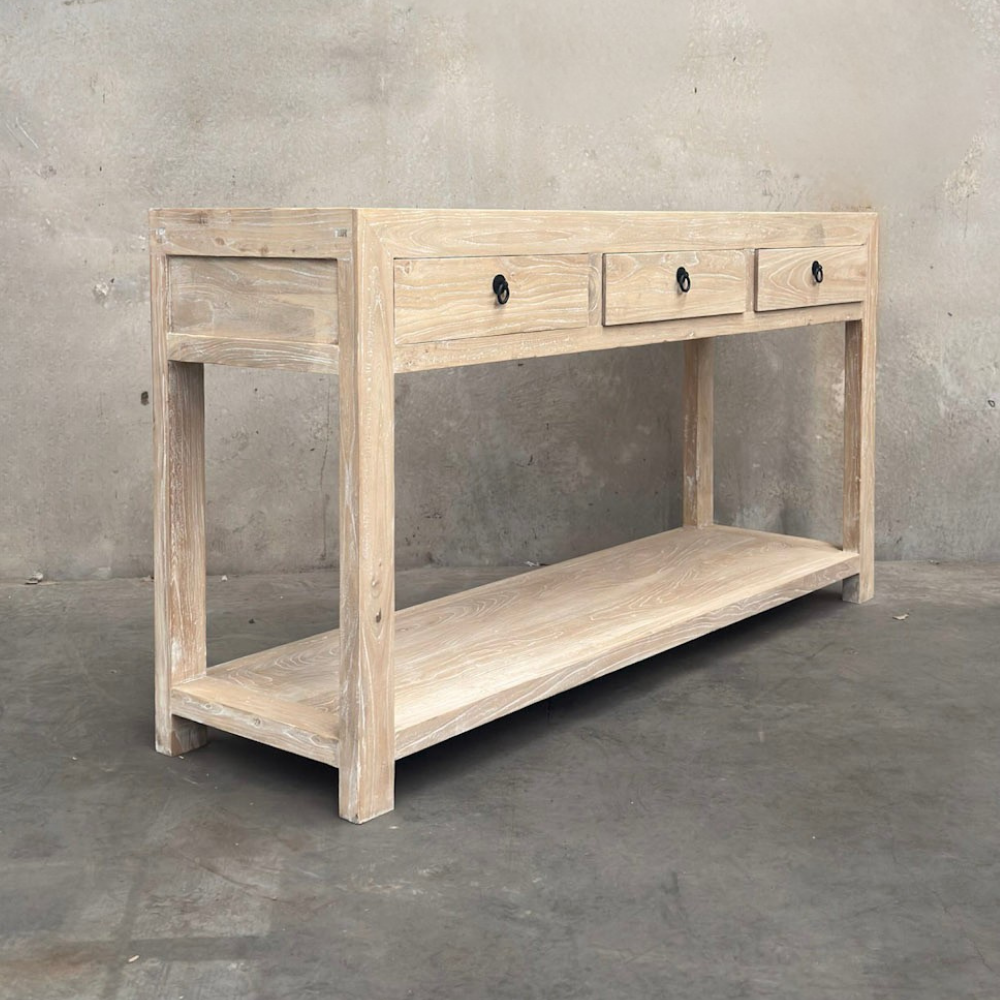 3 Drawer Console Square | Ceruse