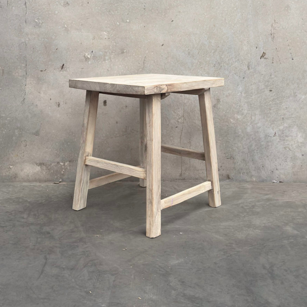 Low Square Timber Side Table | Ceruse