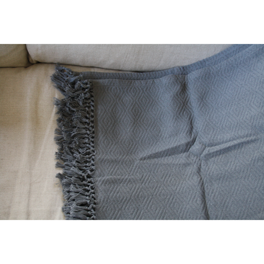 Dobby Weave Throw | Charcoal_Asian Tide_Wholesale Furniture Supplier