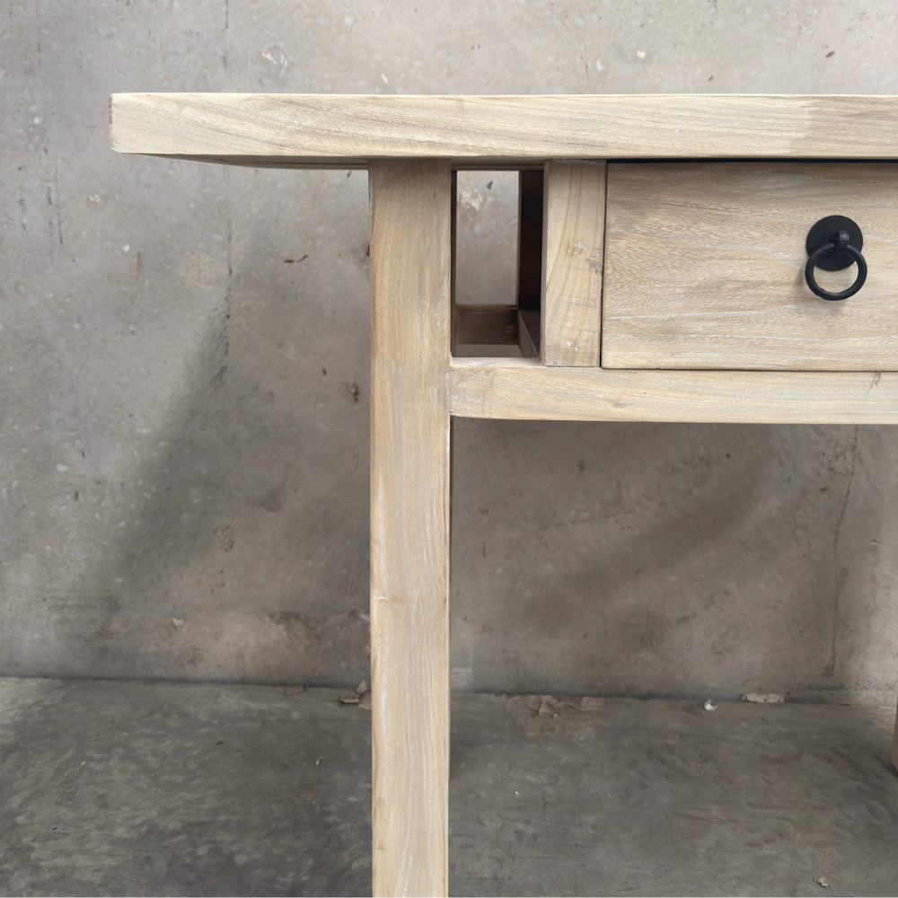 Open Frame Console 1 Drawer | Ceruse