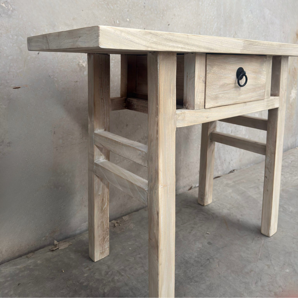 Open Frame Console 1 Drawer | Ceruse