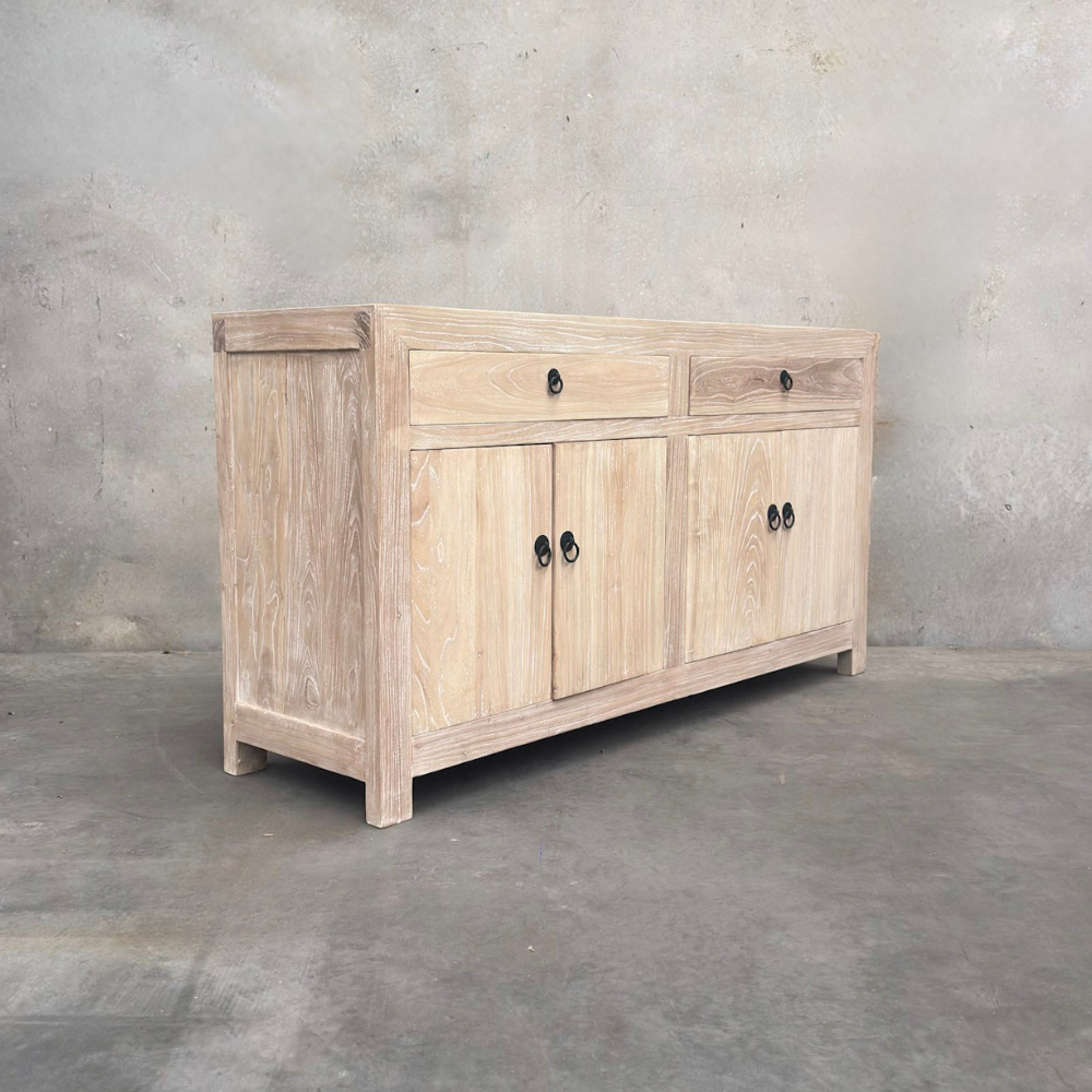 2 Drawer 4 Door Cabinet | Ceruse
