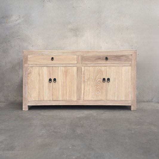 2 Drawer 4 Door Cabinet | Ceruse