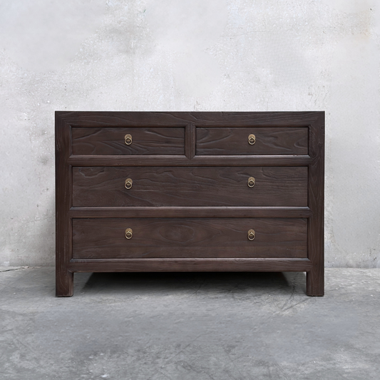 4 Drawer Chest Cabinet | Dark Brown
