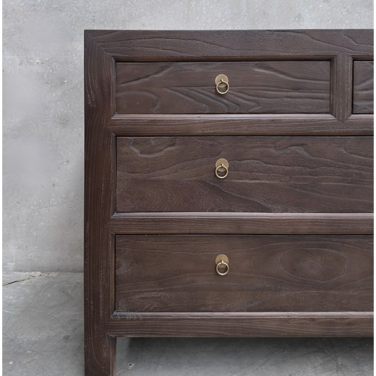 4 Drawer Chest Cabinet | Dark Brown