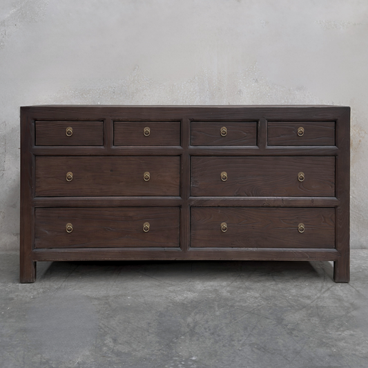 8 Drawer Chest Cabinet | Dark Brown