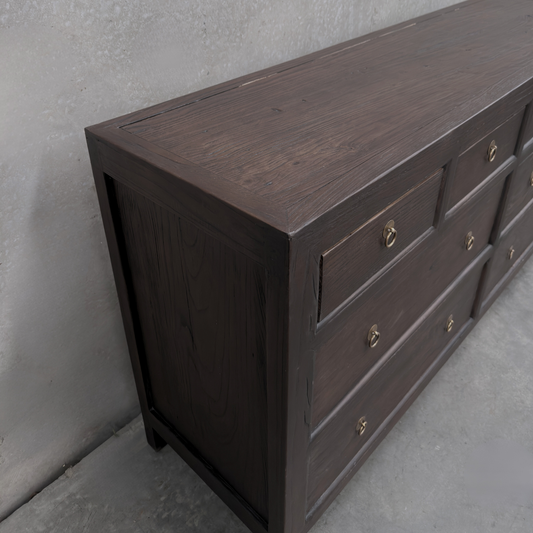 8 Drawer Chest Cabinet | Dark Brown