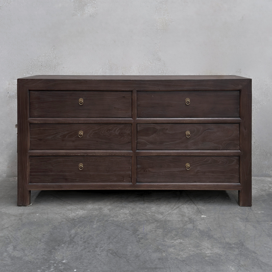 6 Drawer Cabinet | Dark Brown
