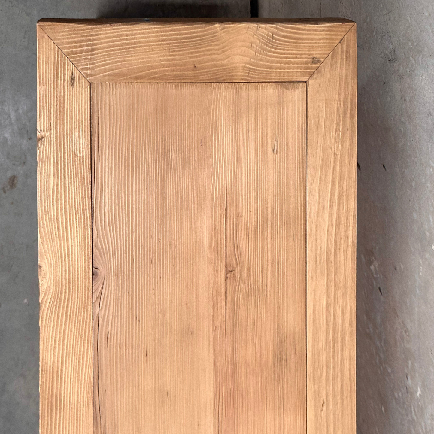 3 Drawer Console Overhang with Shelf | Rustic