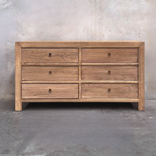 6 Drawer Cabinet | Light Brown