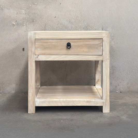 Bedside Square 1 Drawer No Door | Ceruse