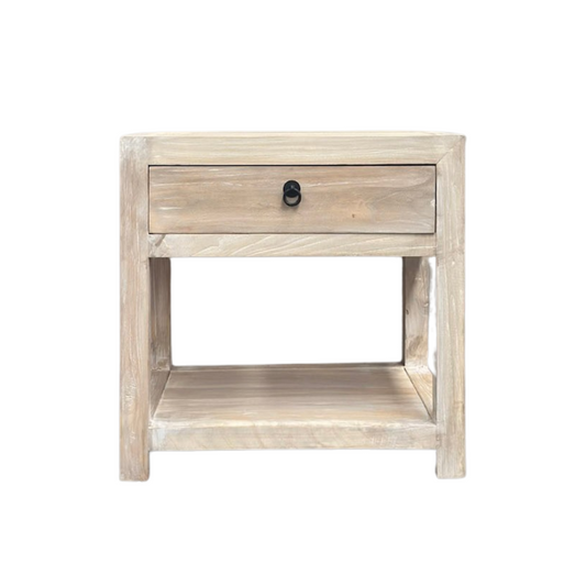Bedside Square 1 Drawer No Door | Ceruse