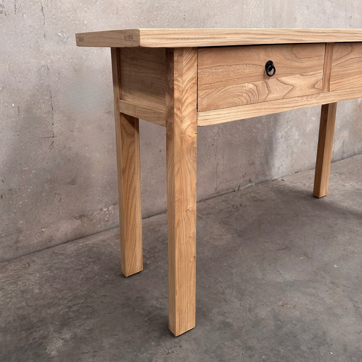 2 Drawer Console Overhang | Natural