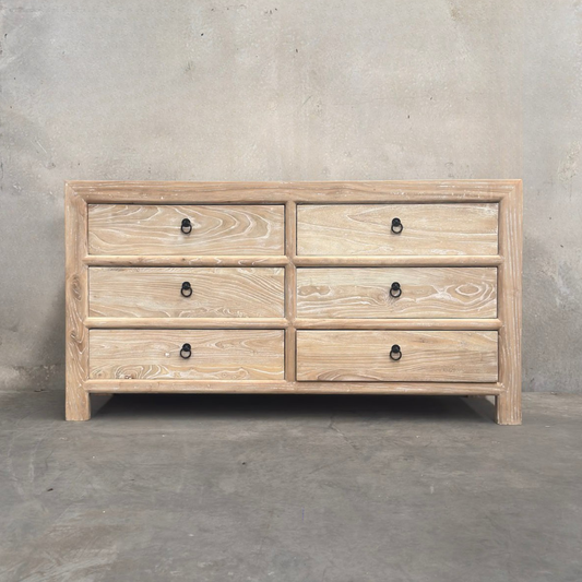 6 Drawer timber Cabinet | Ceruse