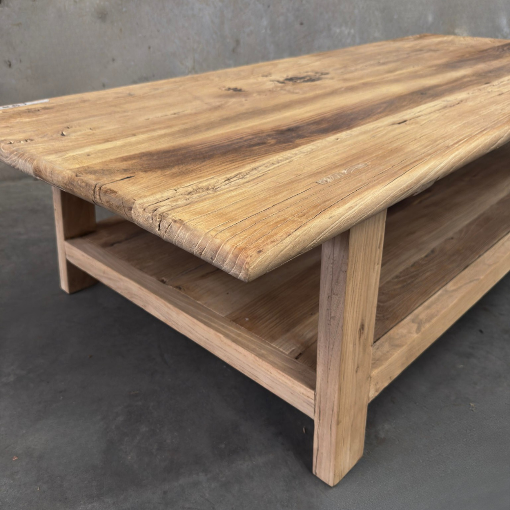 Standard Coffee Table with Shelf (180) | Rustic
