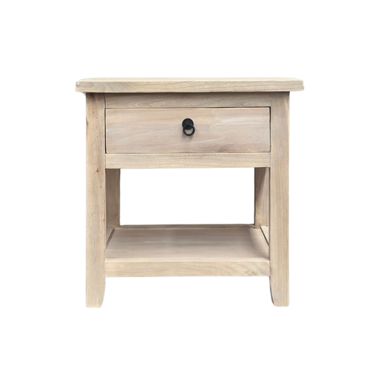 Bedside Overhang 1 Drawer w Shelf | Ceruse