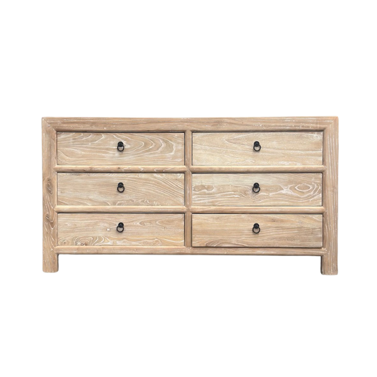 6 Drawer timber Cabinet | Ceruse