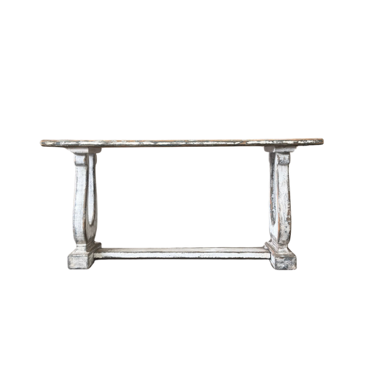 White Painted French Console