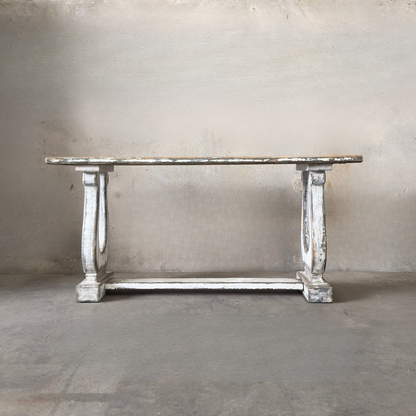 White Painted French Console