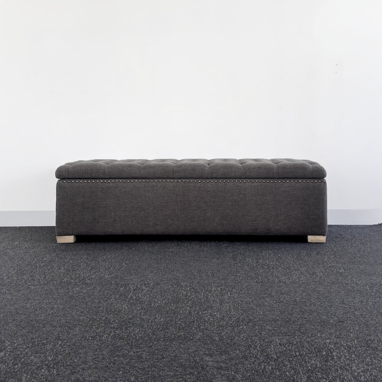 Sussex Ottoman with Storage | Charcoal