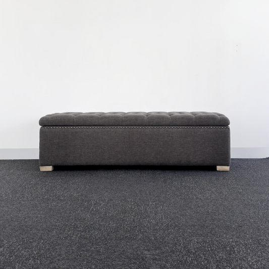Sussex Ottoman with Storage | Charcoal