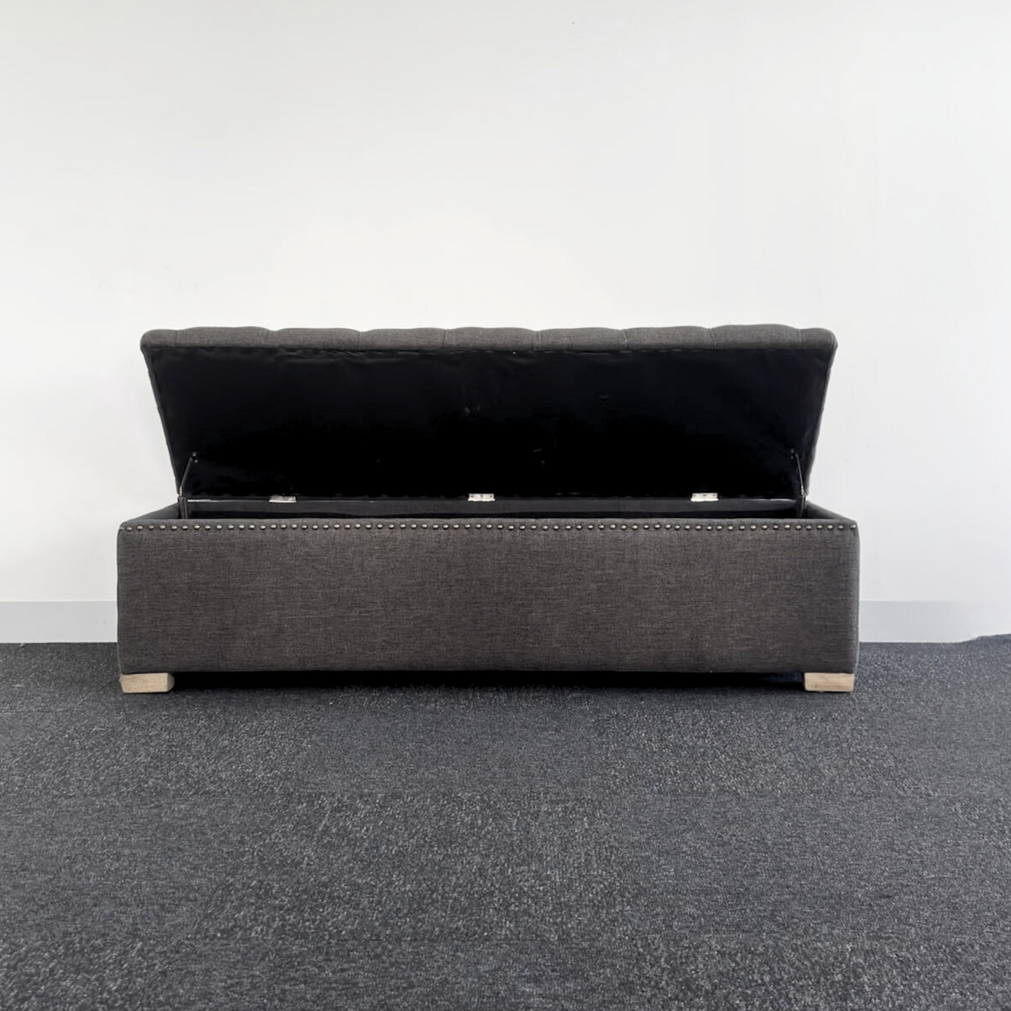 Sussex Ottoman with Storage | Charcoal