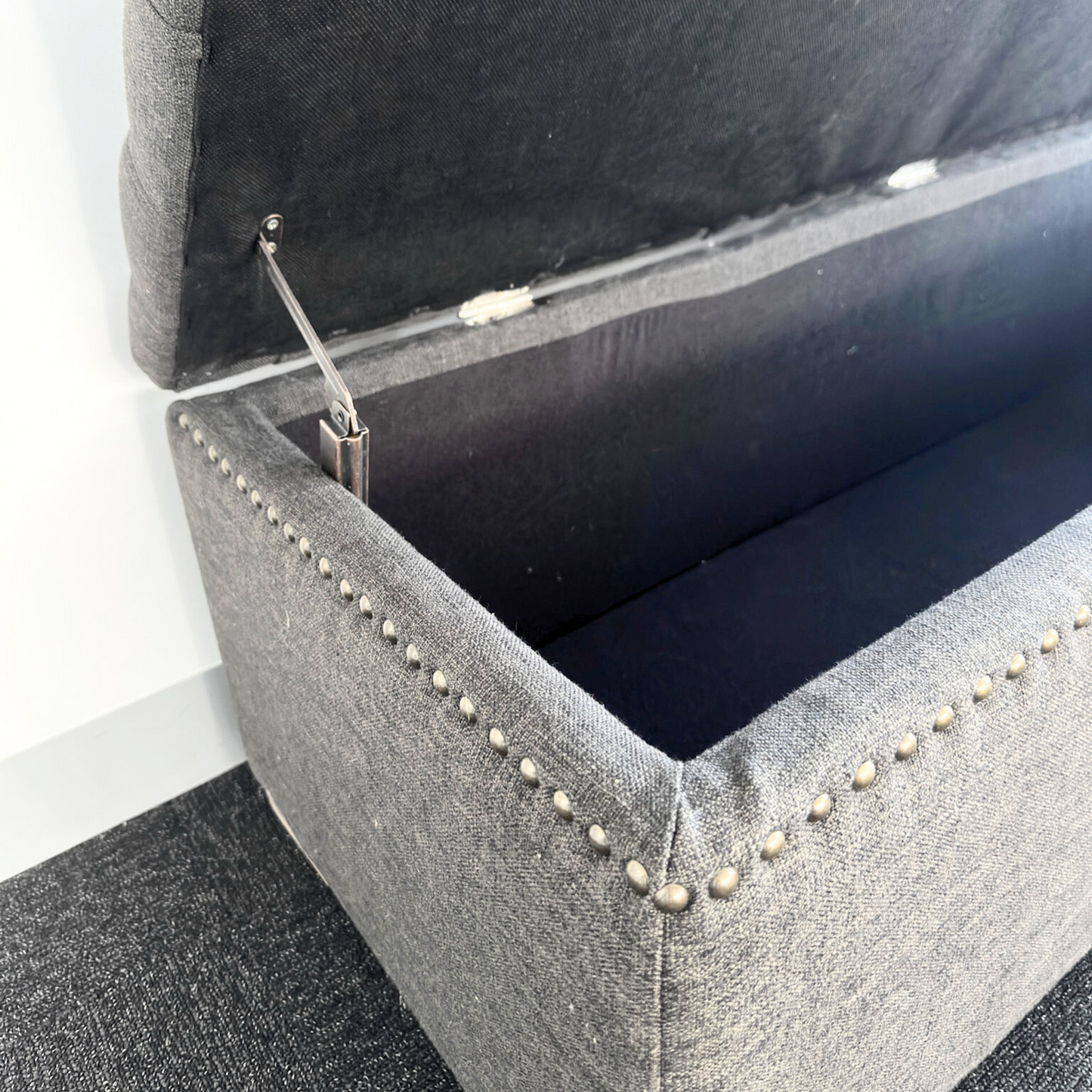Sussex Ottoman with Storage | Charcoal