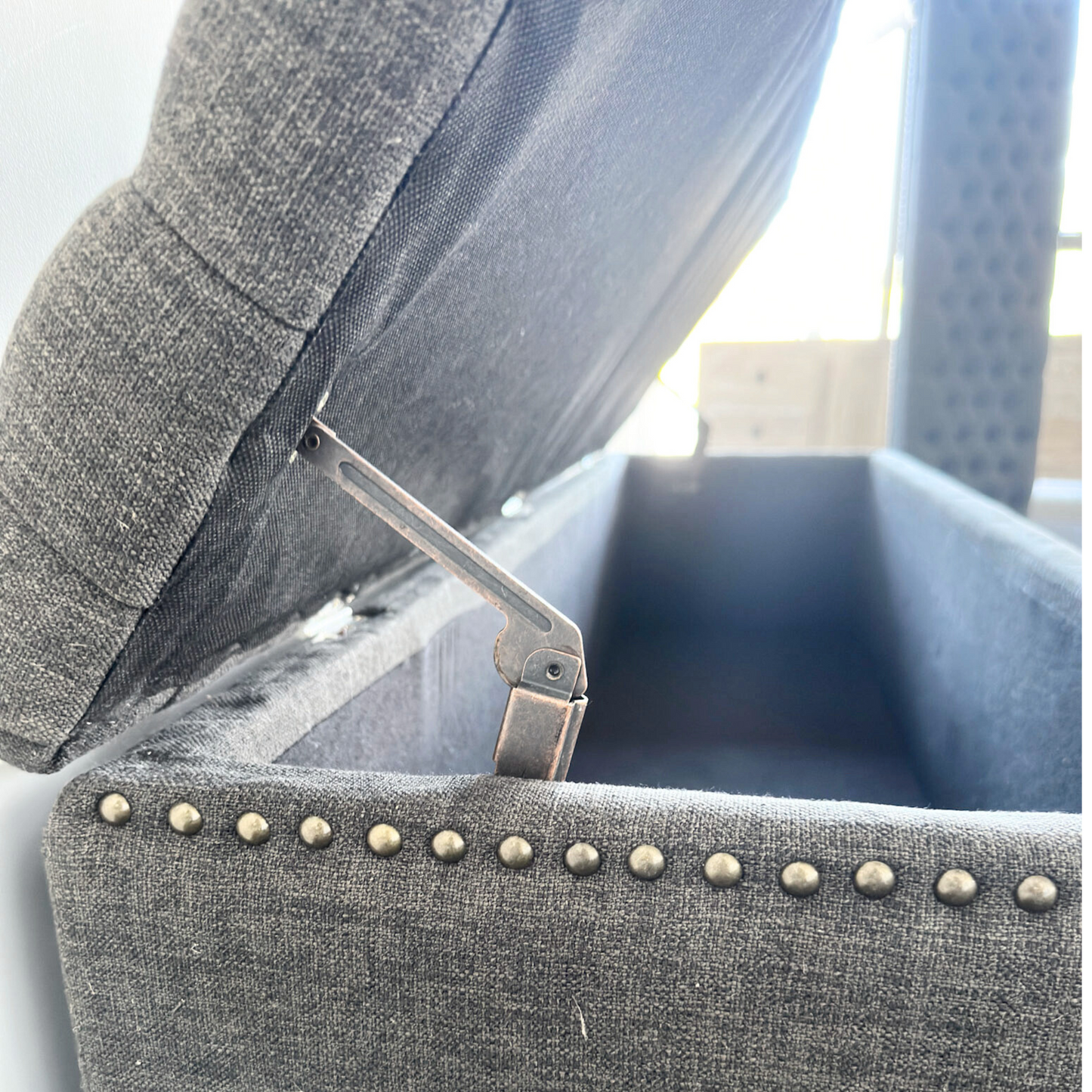 Sussex Ottoman with Storage | Charcoal