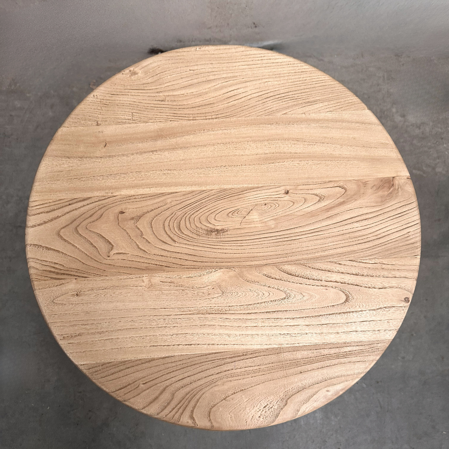 Round Panelled Side Table (50) | Natural