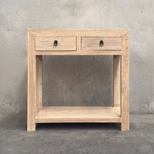 2 Drawer Console Square | Ceruse