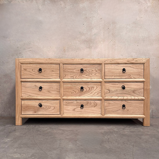 9 Drawer Chest Cabinet | Natural