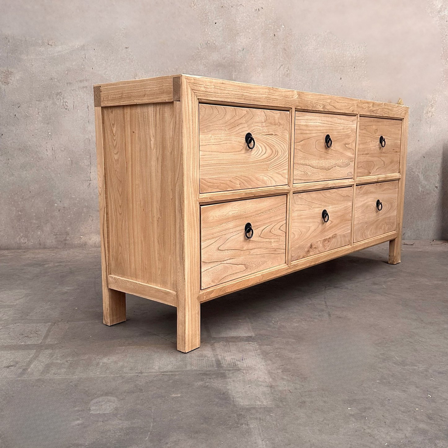6 Drawer Chest Cabinet | Natural