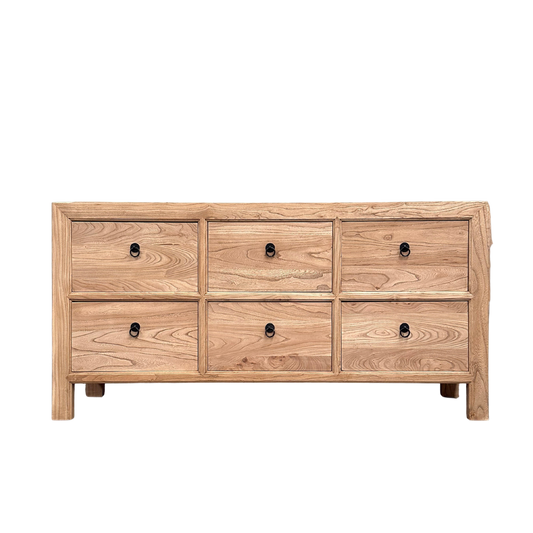 6 Drawer Chest Cabinet | Natural
