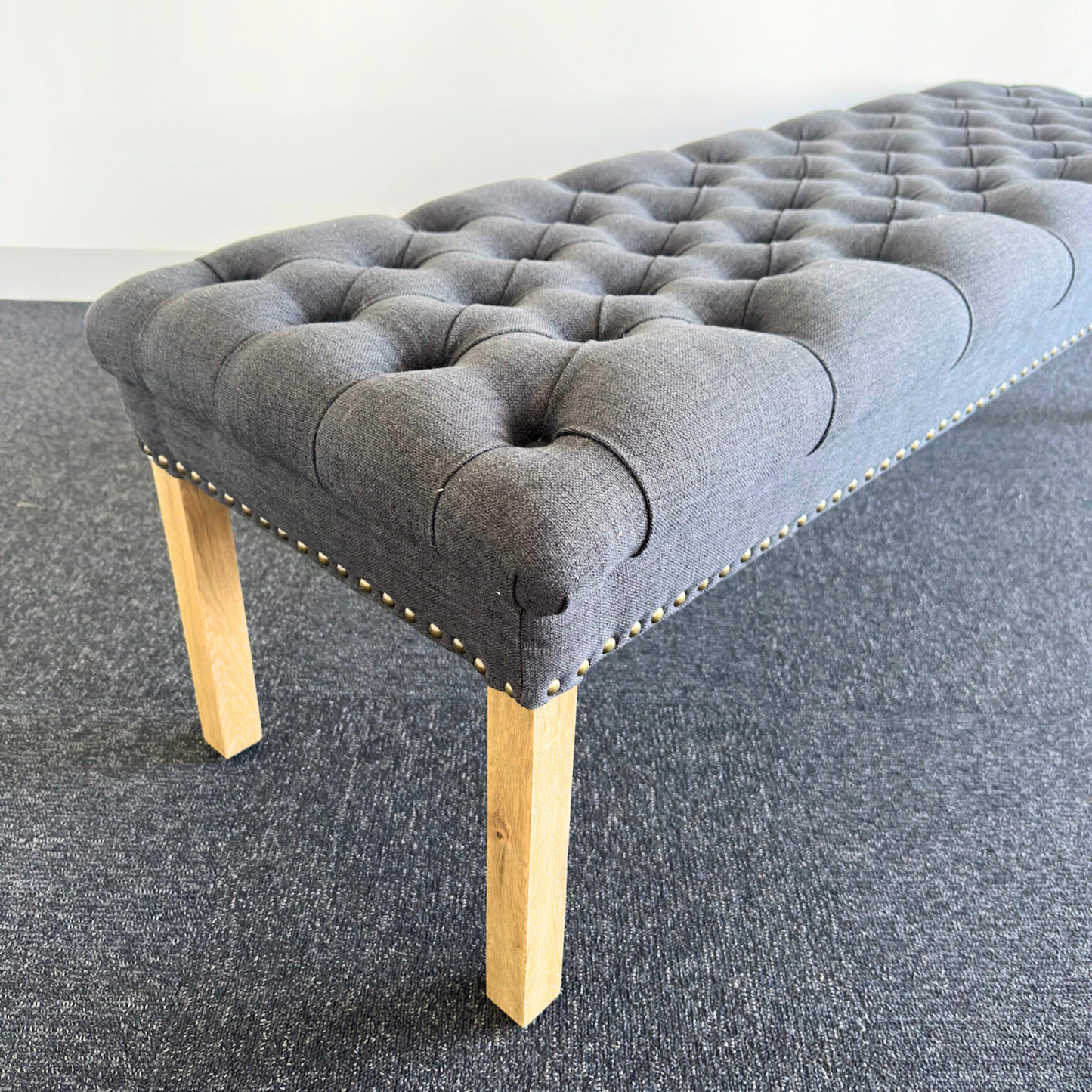 Dorset Ottoman | Charcoal