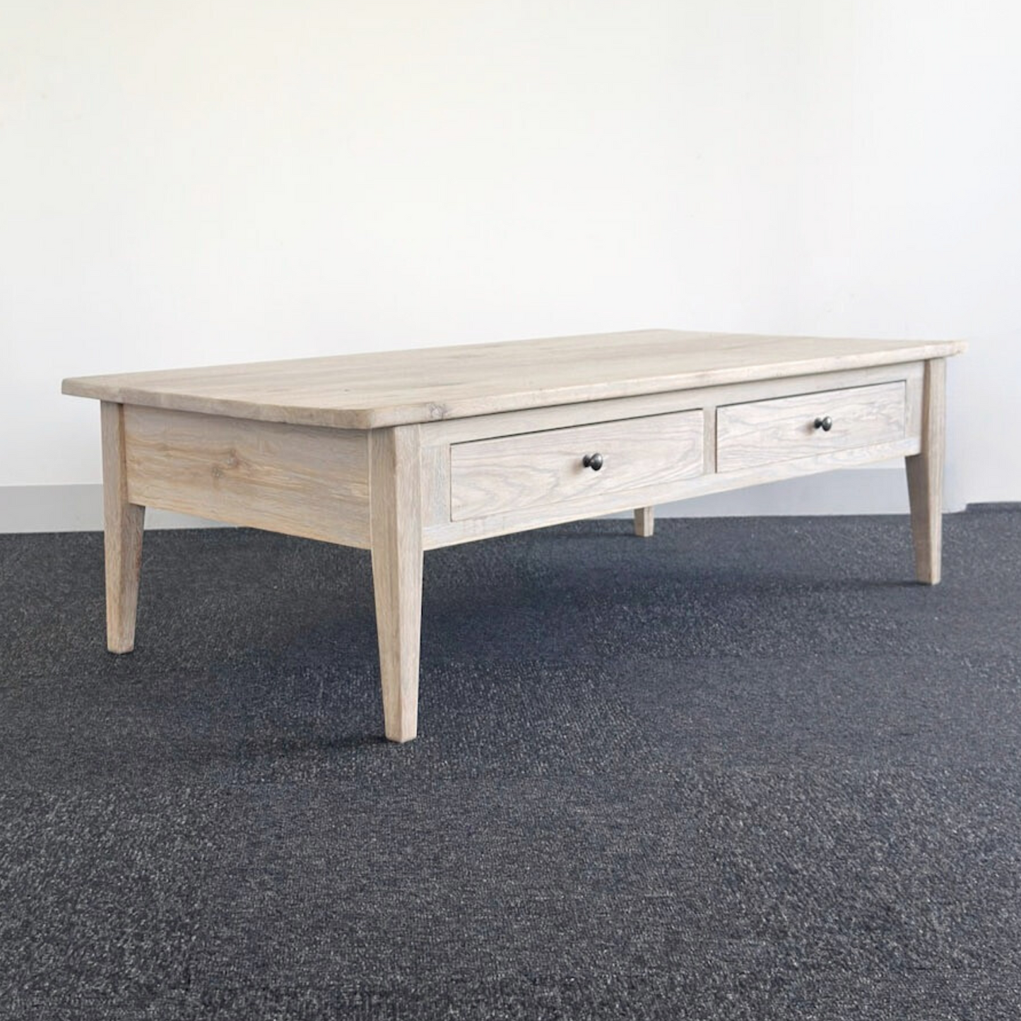 2 Drawer Coffee Table Flinders | Greywash