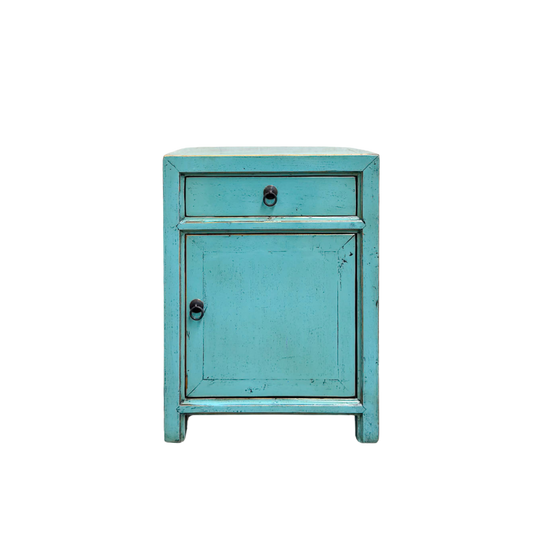 Lacquered Elm Bedside Teal