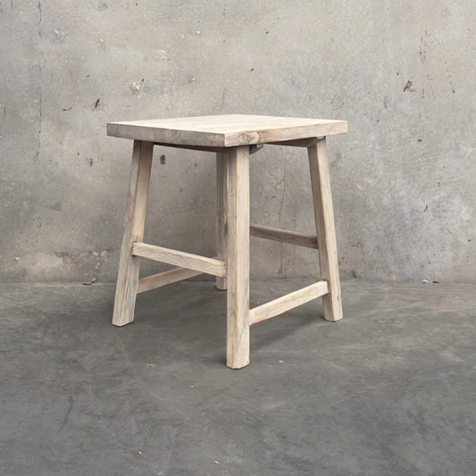 Low Square Timber Side Table | Ceruse