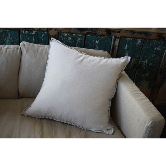Blanket Stitch Cushion | Natural_Asian Tide_Wholesale Furniture Supplier