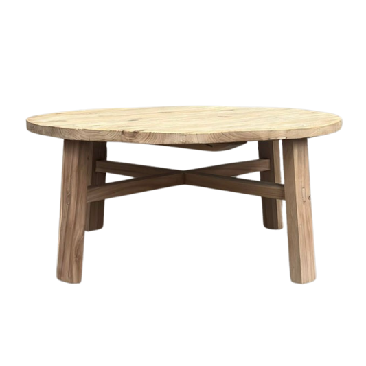 Recycled Elm Coffee Table Round 1m | Reclaimed