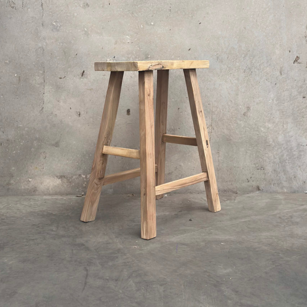 Elm Flat Bar Stool | Reclaimed