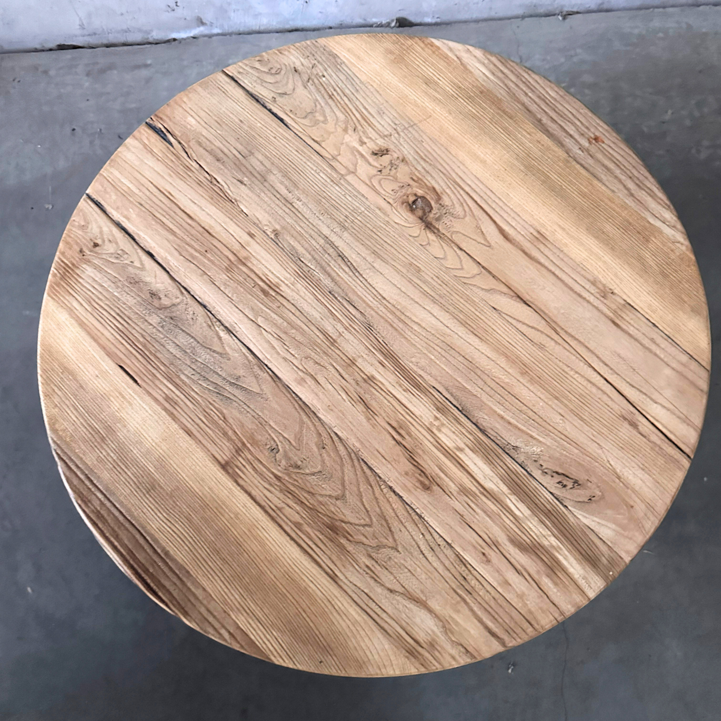 Round Panelled Coffee Table (90) | Rustic