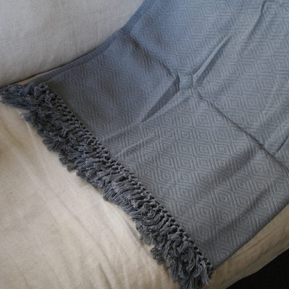 Dobby Weave Throw | Charcoal_Asian Tide_Wholesale Furniture Supplier