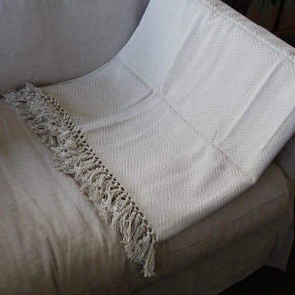 Dobby Weave Throw | Natural_Asian Tide_Wholesale Furniture Supplier