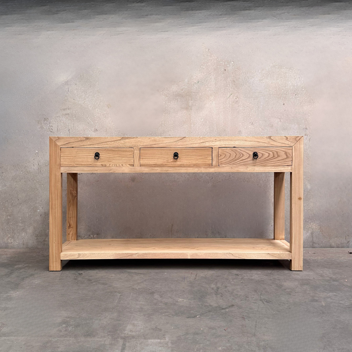 3 Drawer Console with Shelf | Natural